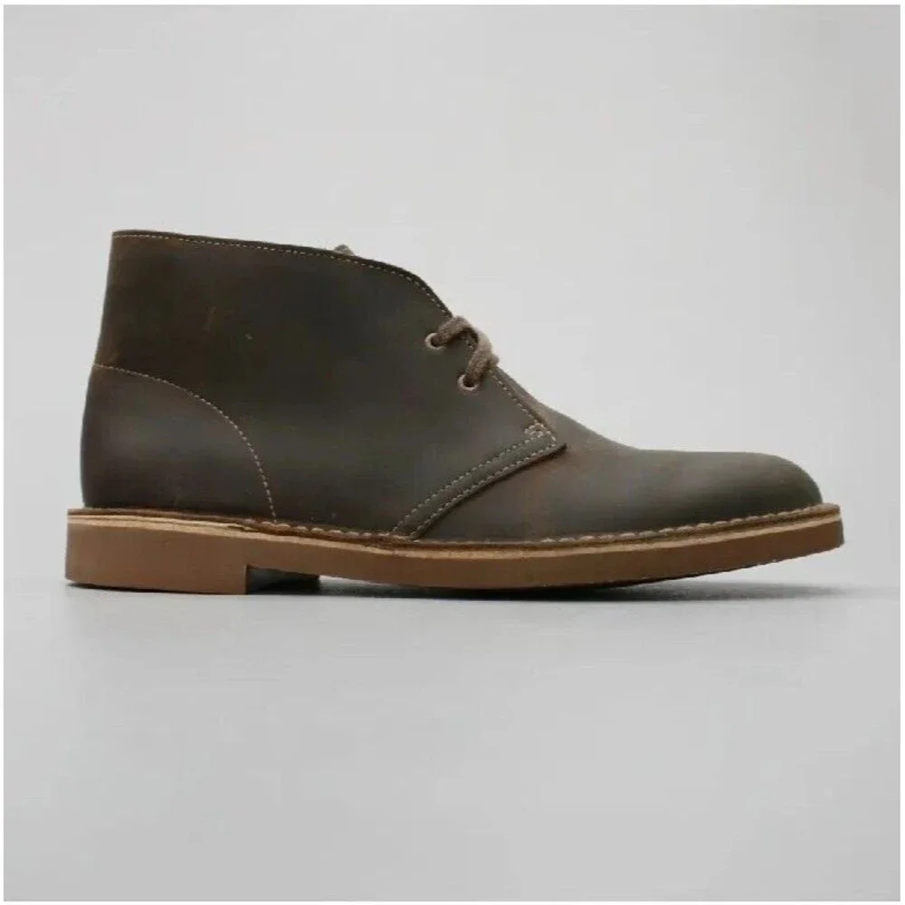 Clarks Bushacre 2 Mens 10 Brown Beeswax Leather Chukka Desert Ankle Boots 15522